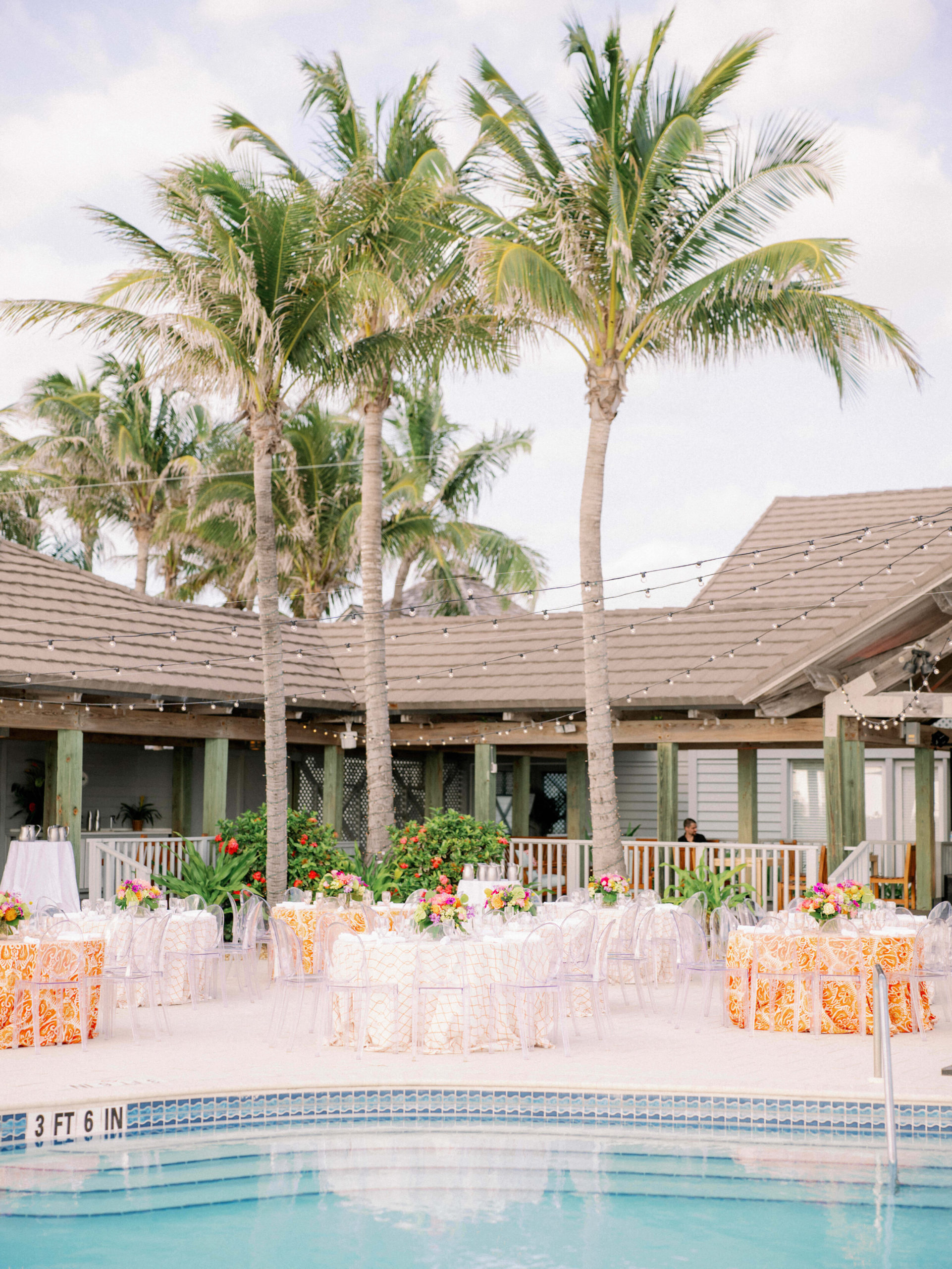 Outdoor reception at the Beach Club