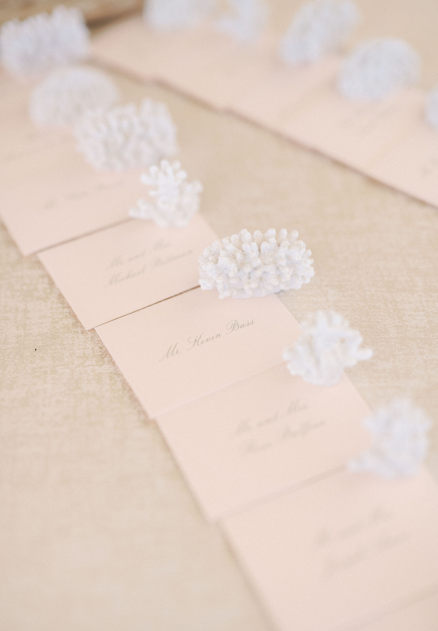 tropical theme place cards