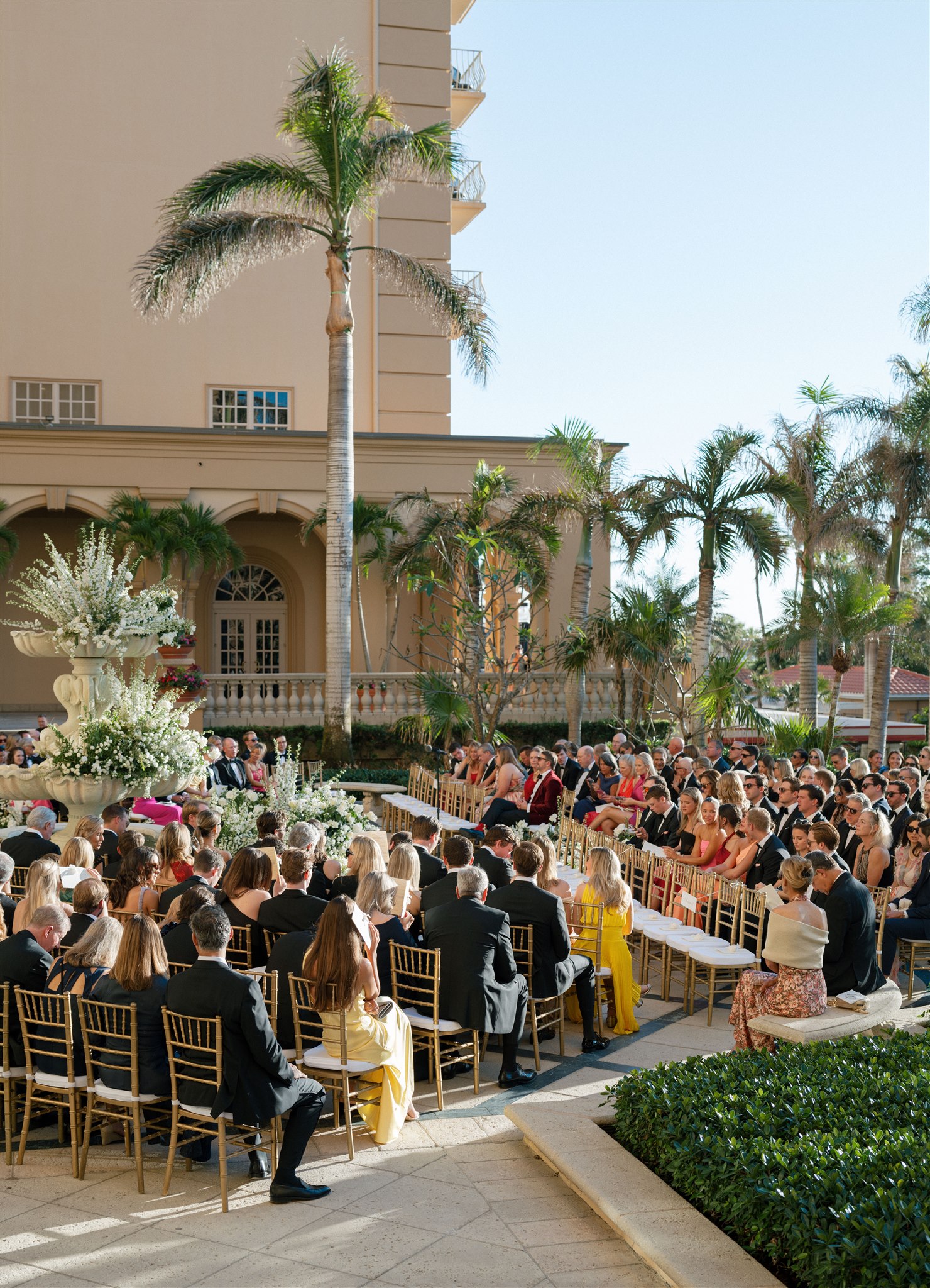 Outdoor ceremony in Naples, FL at Ritz Carlton Naples