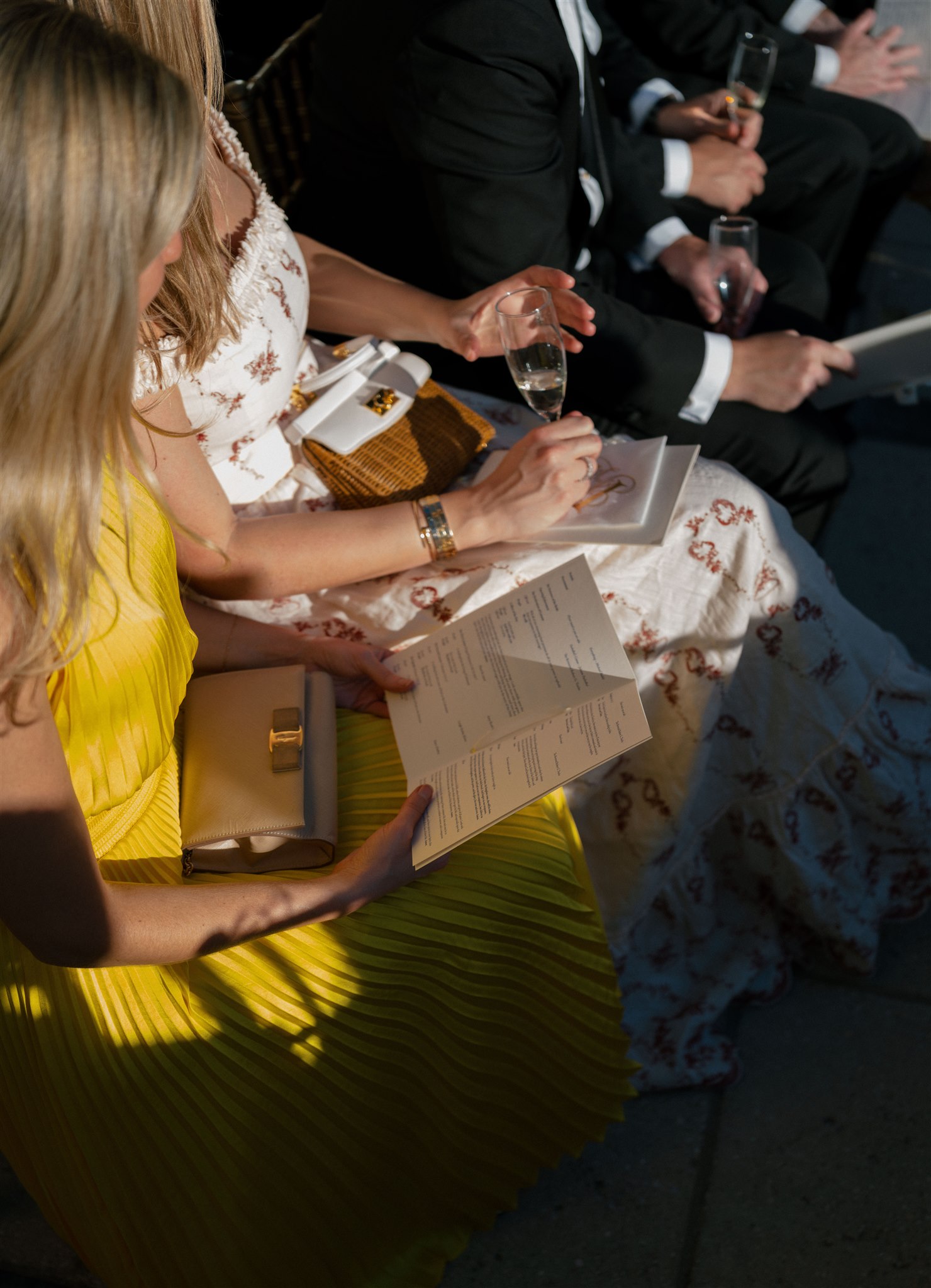Outdoor ceremony at Ritz Carlton Naples with champagne toast