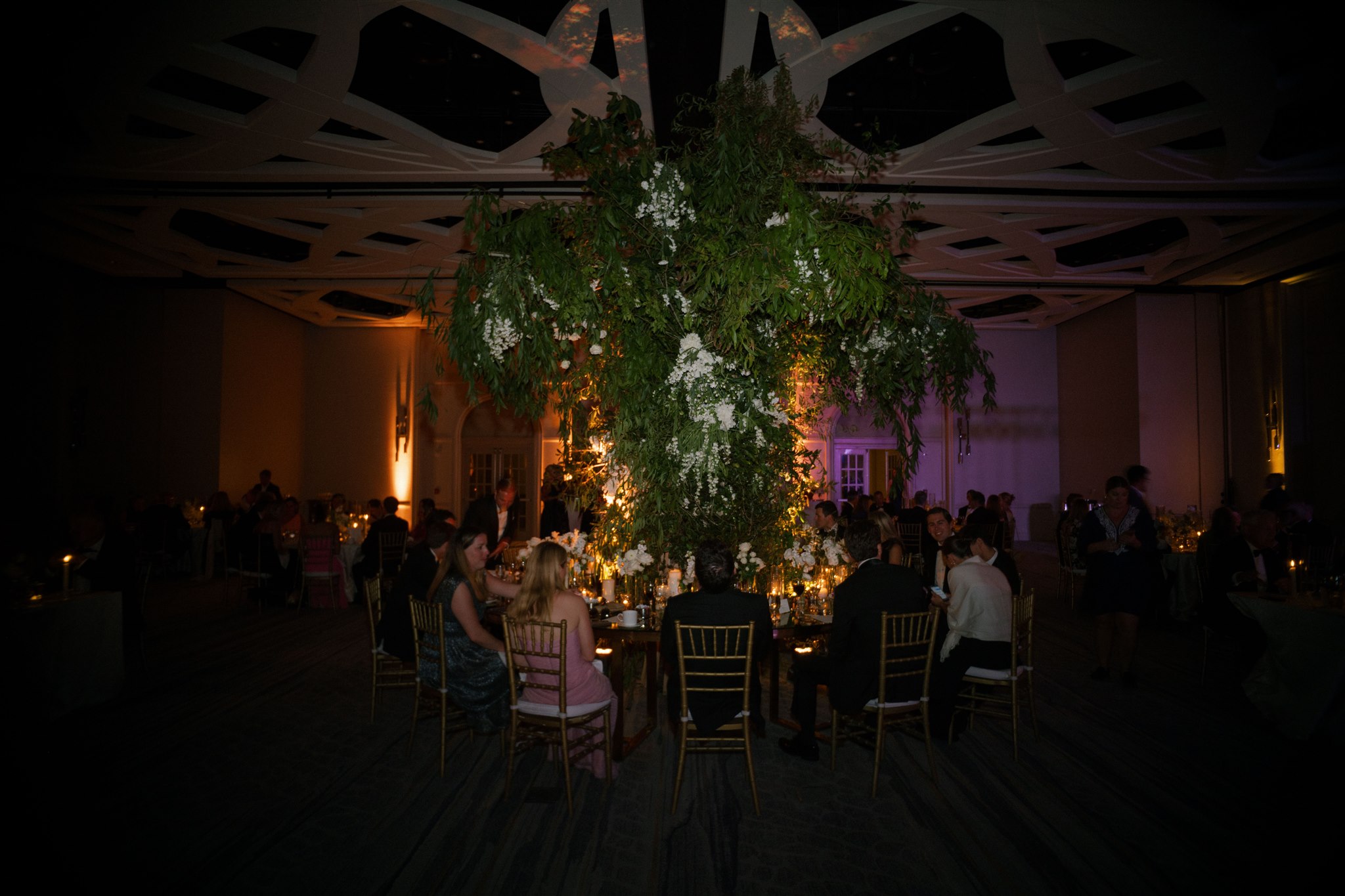 Large fabricated greenery tree