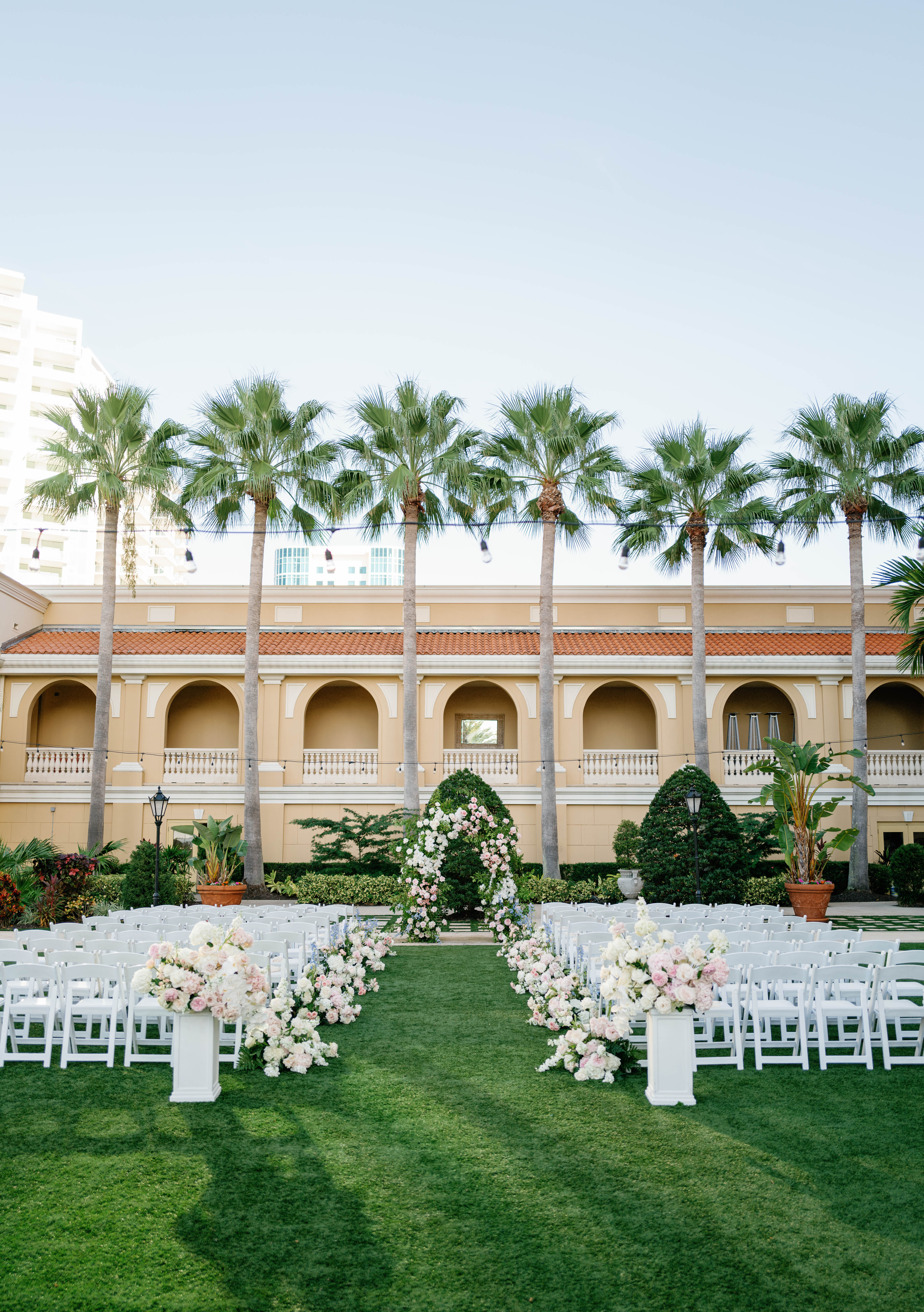 Wedding ceremony site at the Ritz in Sarasota Florida.